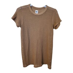 NWT - NSF Women's Caramel Mesh Short Sleeve Tee - Size M